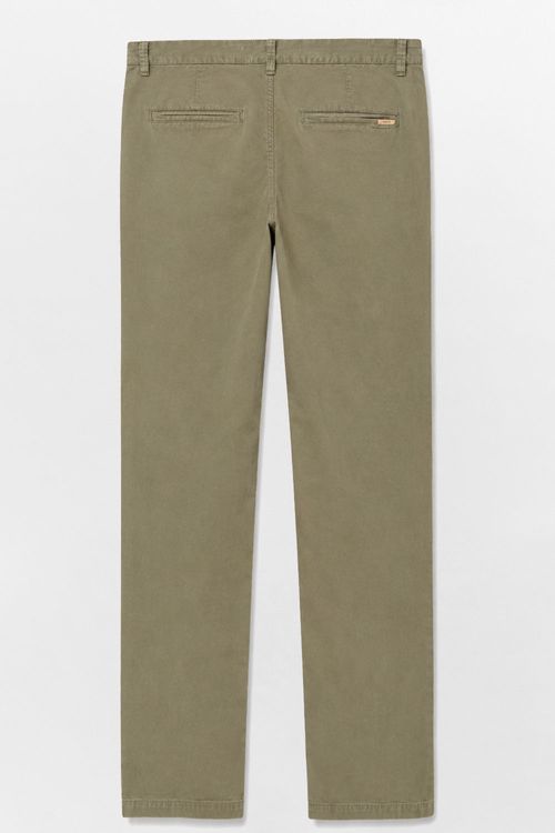 Calça Chino Estonada Verde