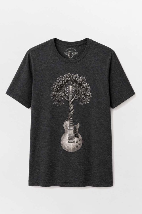 T-Shirt Estampada Mescla Nature Music Grafite