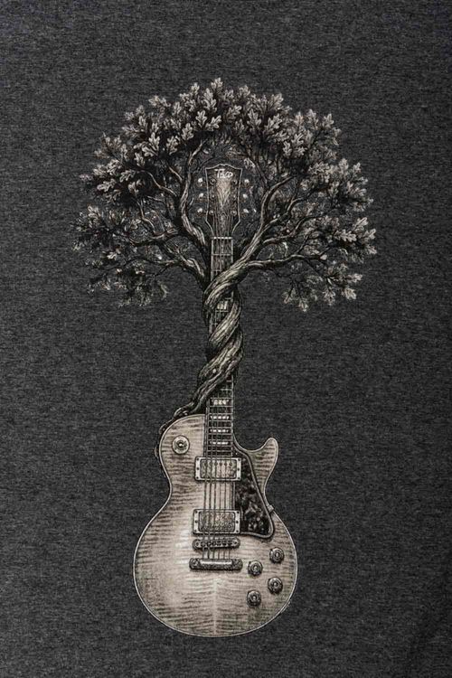 T-Shirt Estampada Mescla Nature Music Grafite