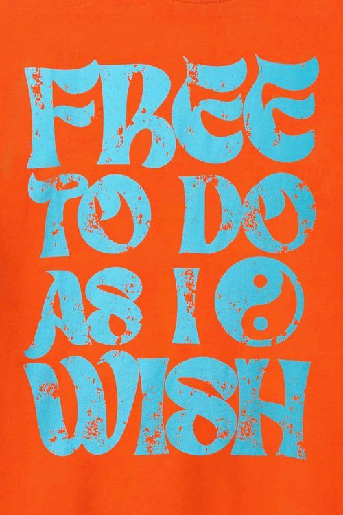 Blusa Estampada Free To Do As i Wish Laranja
