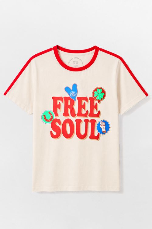 Blusa Estampada Free Soul Off White