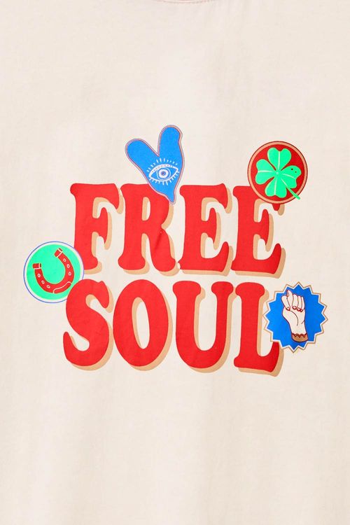 Blusa Estampada Free Soul Off White