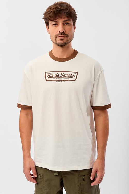 T-Shirt Estampada Rio De Janeiro Off White