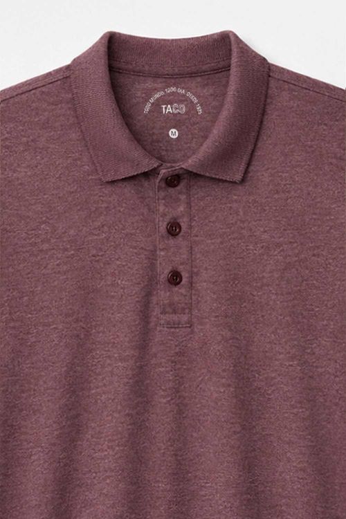 Polo Básica Fit Mescla Vinho