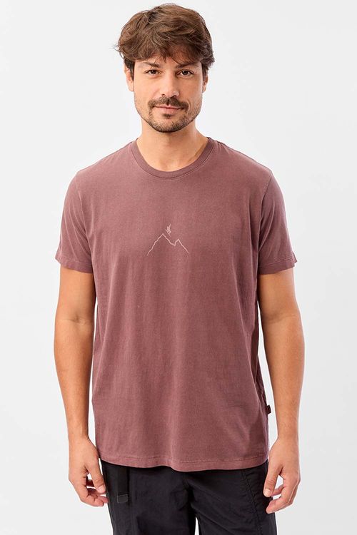 T-Shirt Estampada Stone Snow Vinho