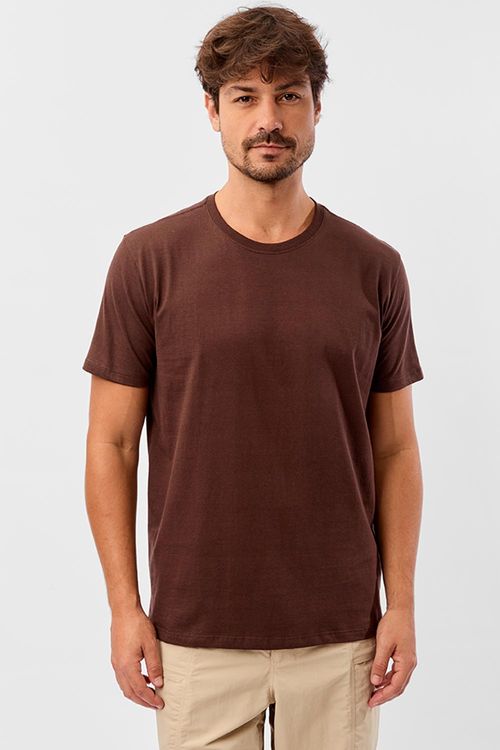 T-Shirt Básica Comfort Marrom