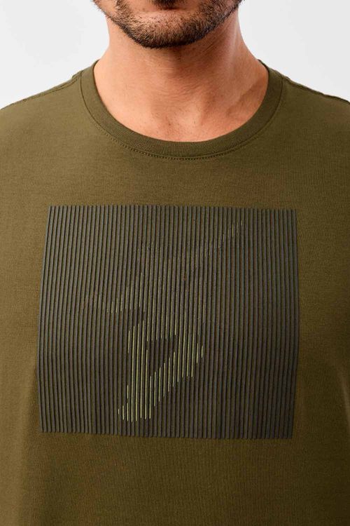 T-Shirt Estampada 3d Skatista Verde Musgo