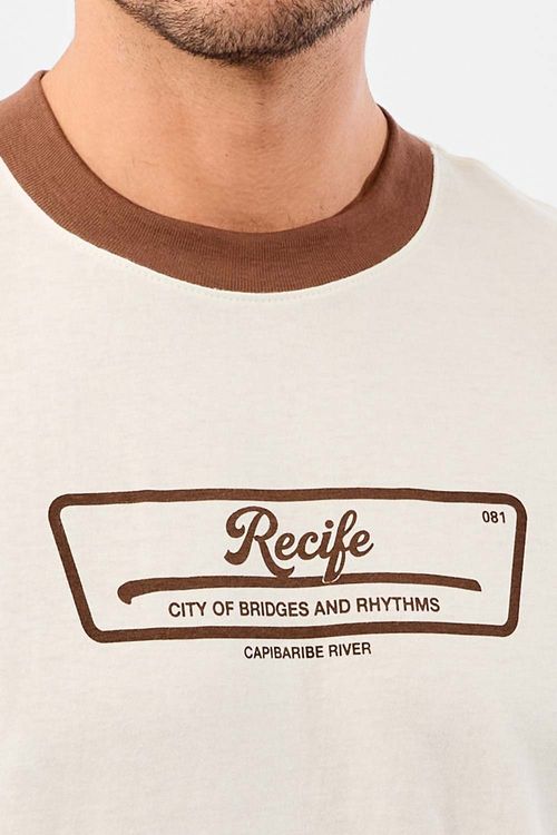 T-Shirt Estampada Recife Off White