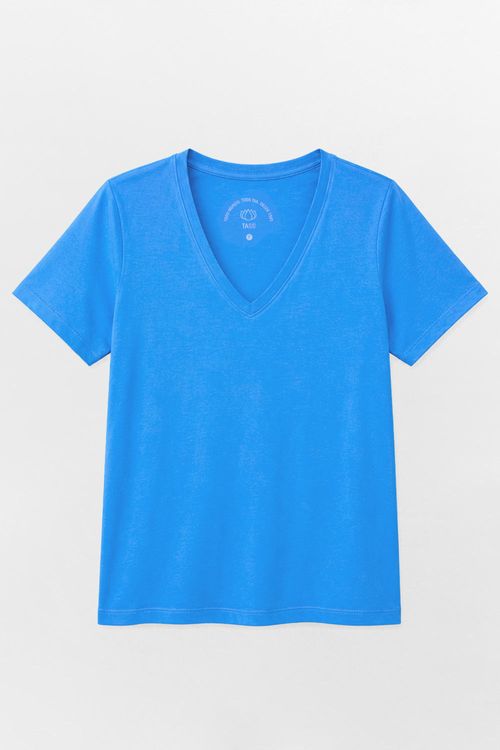 Blusa Básica Fio Penteado Azul