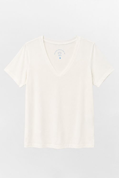 Blusa Básica Fio Penteado Off Wh