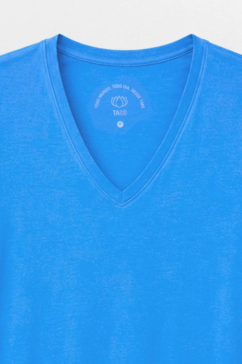 Blusa Básica Fio Penteado Azul