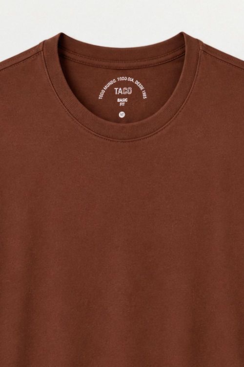 T-Shirt Básica Fit Marrom