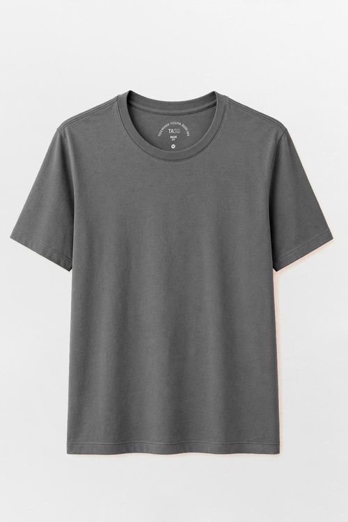 T-Shirt Básica Fit Chumbo