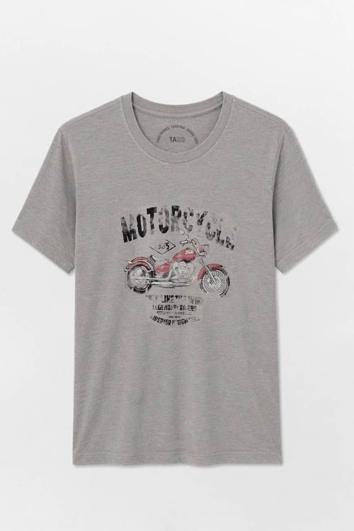 T-Shirt Estampada Stone Cinza