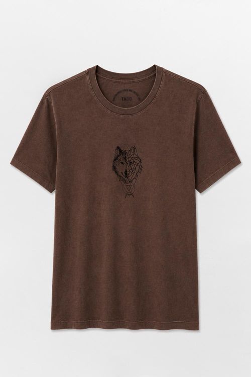 T-Shirt Estampada Stone Marrom