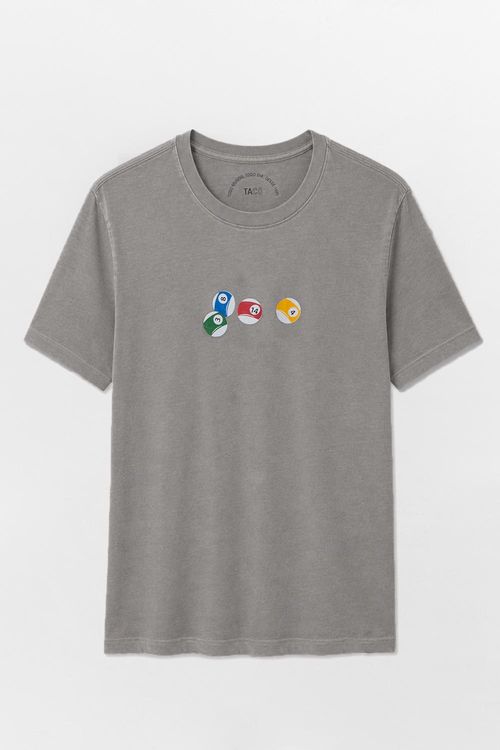 T-Shirt Estampada Stone Cinza