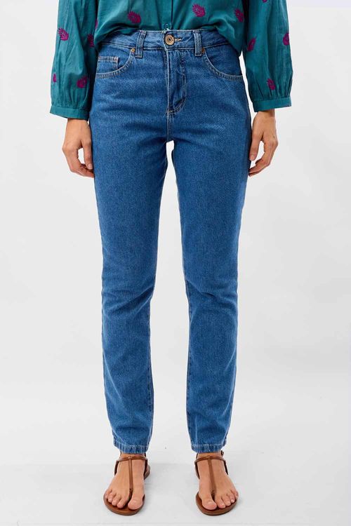 Calça Jeans Straight Basic Super Stone