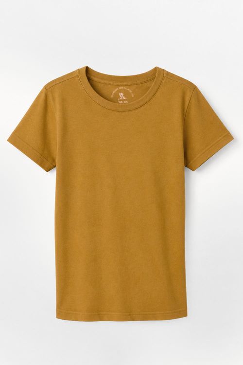 T-Shirt Infantil Básica Color Mostarda