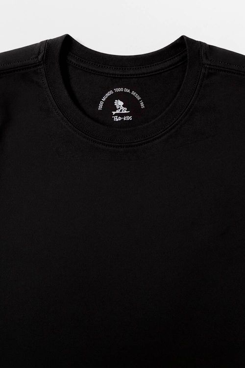 T-Shirt Infantil Básica Color Preta