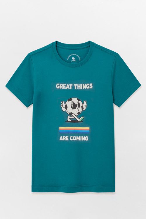 T-Shirt Infantil Estampada Verde