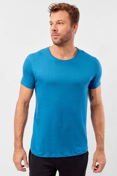 T-Shirt Básica Premium Fit Sem Costura Lateral Az Pet