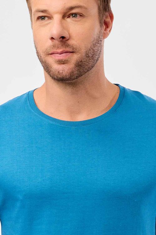 T-Shirt Básica Premium Fit Sem Costura Lateral Az Pet