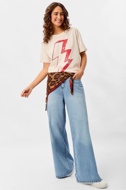 Blusa Estampada Raio Off White