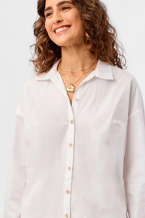 Camisa Com Abertura Posterior Branca