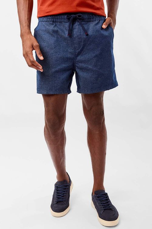Short Liso Flex Jerry Azul Marinho