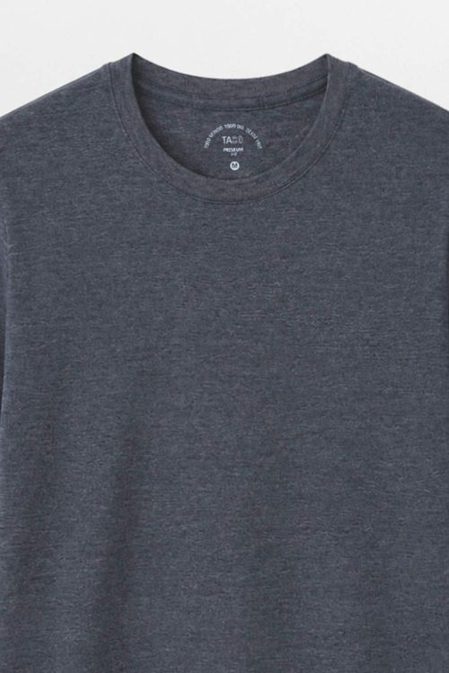 T-Shirt Básica Premium Fit Sem Costura Lateral Grafite