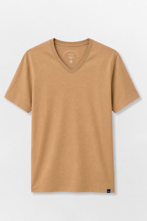 T-Shirt Básica Premium Fit Sem Costura Lateral Nude