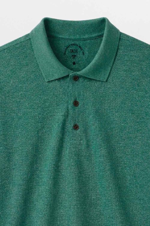 Polo Básica Fit Piquet Molinê Verde Escura