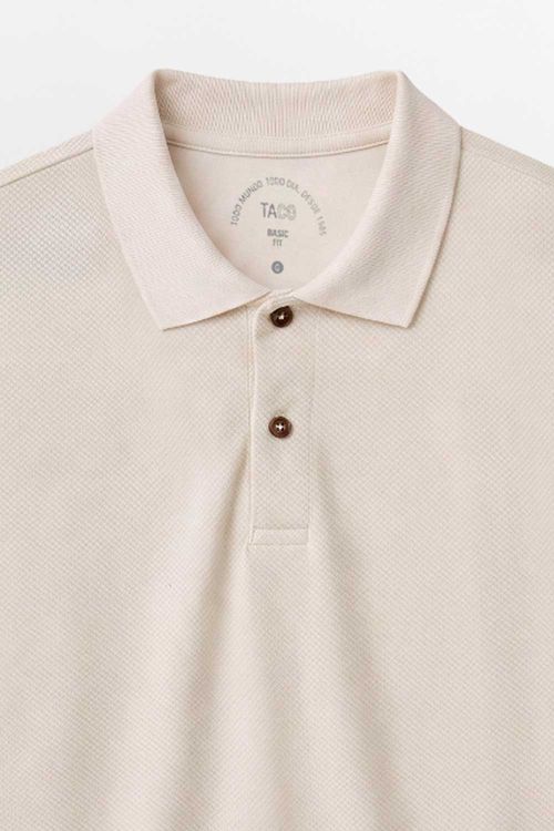 Polo Básica Fit Piquet Molinê Cru