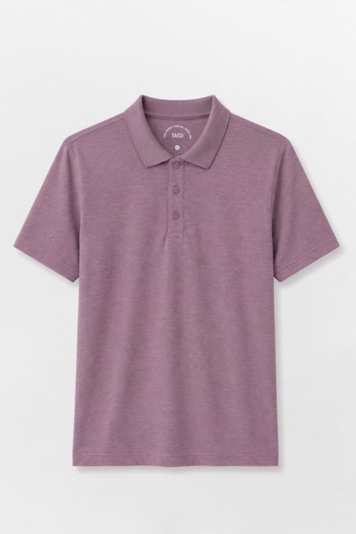 Polo Básica Fit Mescla Roxo