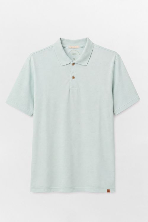 Polo Básica Piquet Linho Azul Claro