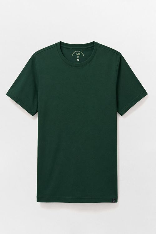 T-Shirt Básica Fit Verde Escuro