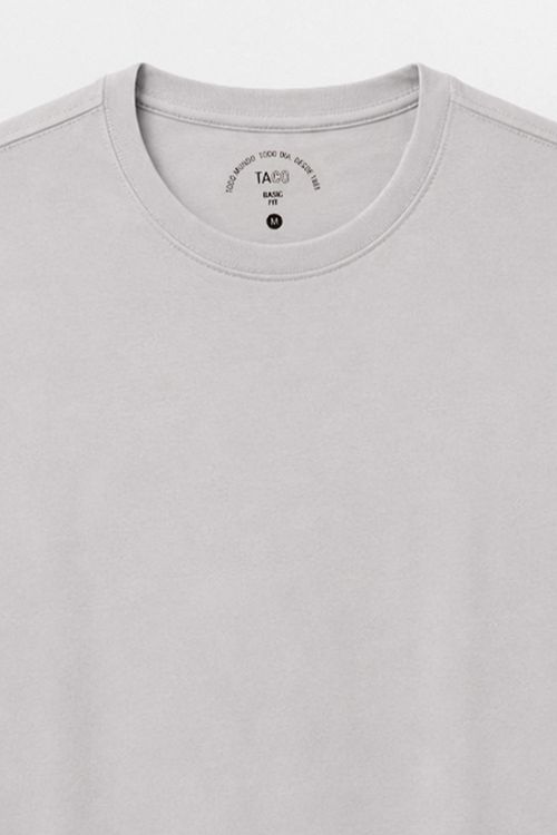T-Shirt Básica Fit Cinza