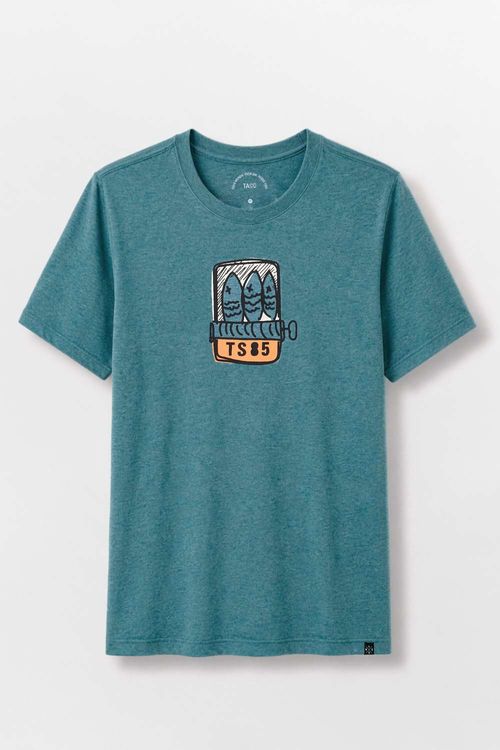 T-Shirt Estampada Sardinha Verde