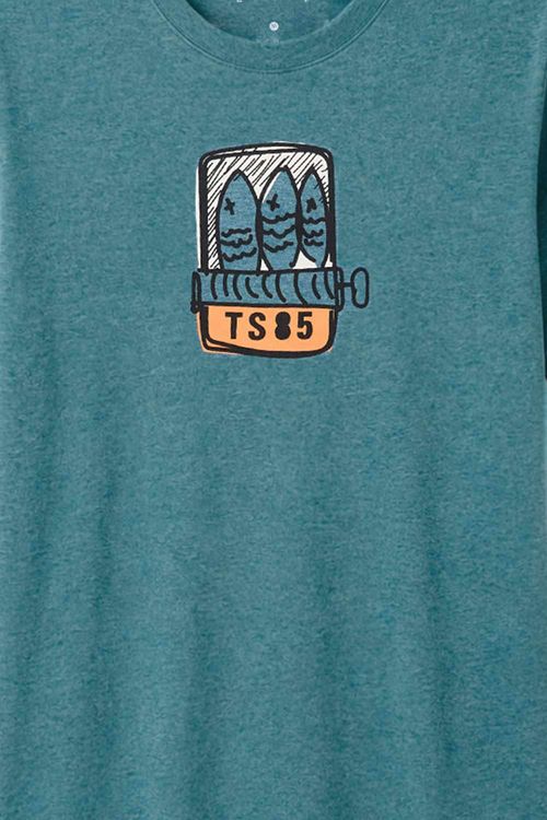 T-Shirt Estampada Sardinha Verde