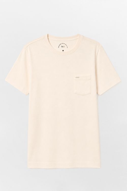 T-Shirt Suedine Flex Com Bolso Off White