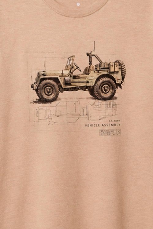 T-Shirt Estampada Mescla Jeep Khaki