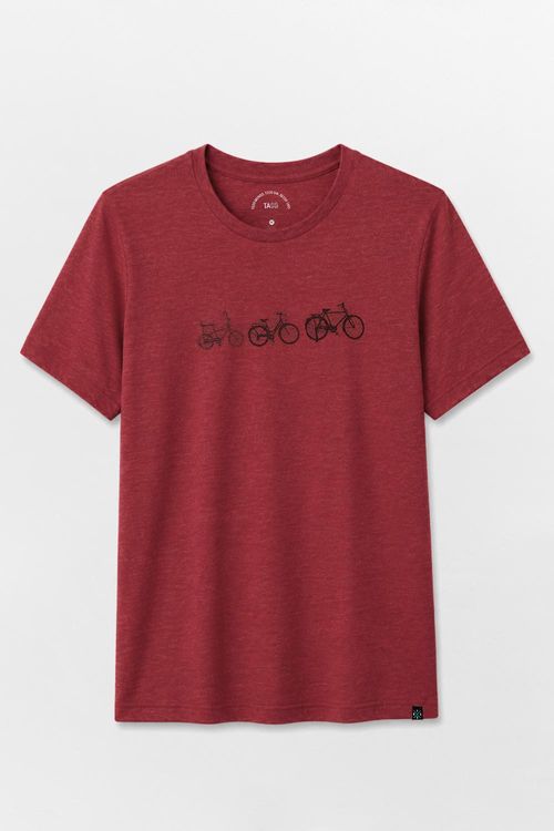 T-Shirt Estampada Mescla Bikes Vermelha