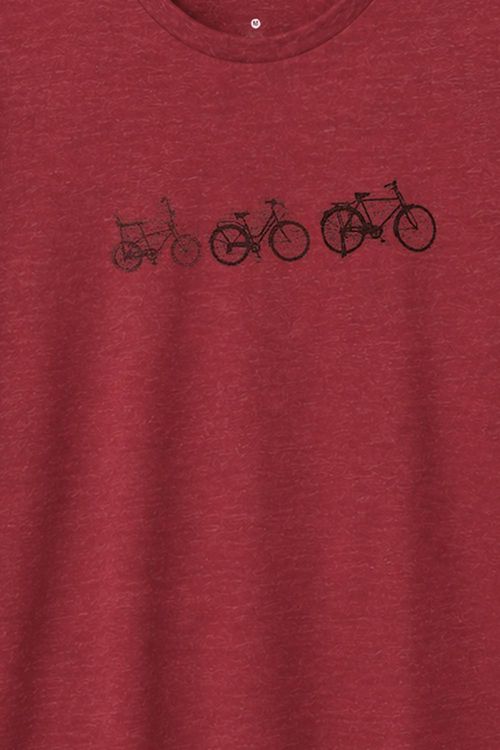 T-Shirt Estampada Mescla Bikes Vermelha