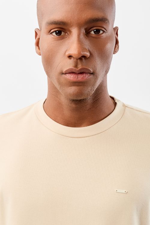 T-Shirt Básica Suedine Supima Off White