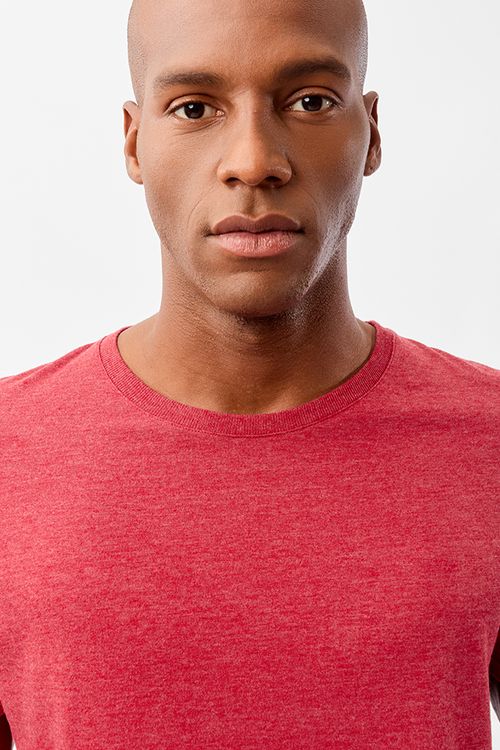 T-Shirt Básica Premium Fit Sem Costura Lateral Vermelho Escuro