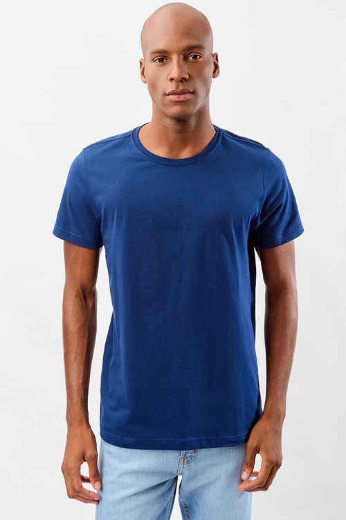 T-Shirt Básica Fit Azul Marinho