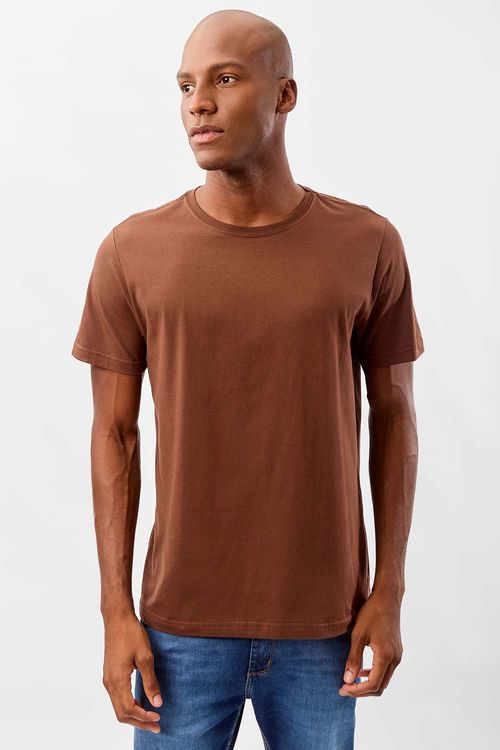 T-Shirt Básica Fit Marrom