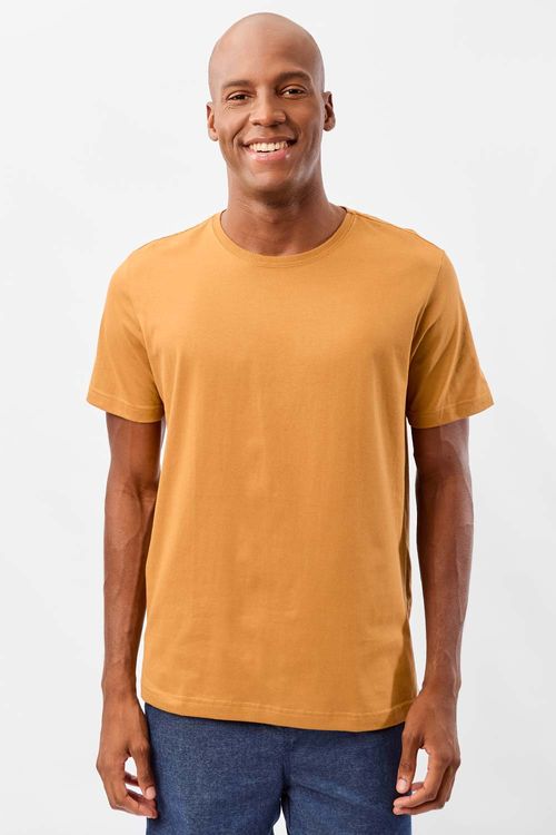 T-Shirt Básica Fit Mostarda