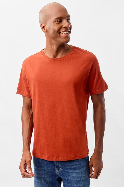 T-Shirt Básica Comfort Mescla Telha