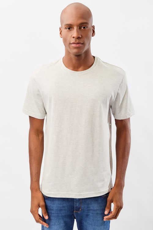 T-Shirt Básica Comfort Mescla Cru